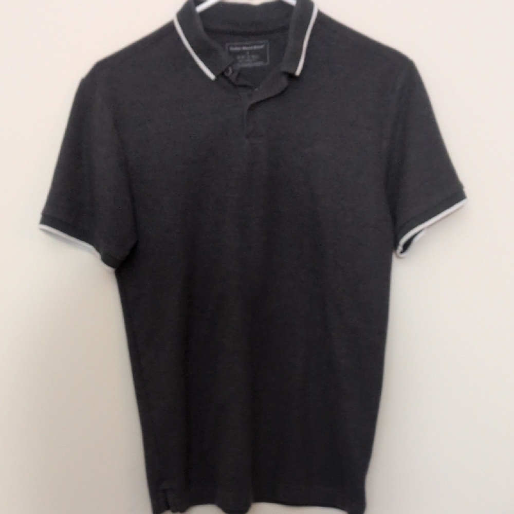 Cedar Wood State EUC Soot Black Men's Polo Shirt Cotton Sz S